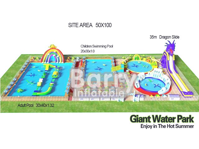  Water Amusement Park Construction Giant Inflatable,Park Water BY-AWP-093